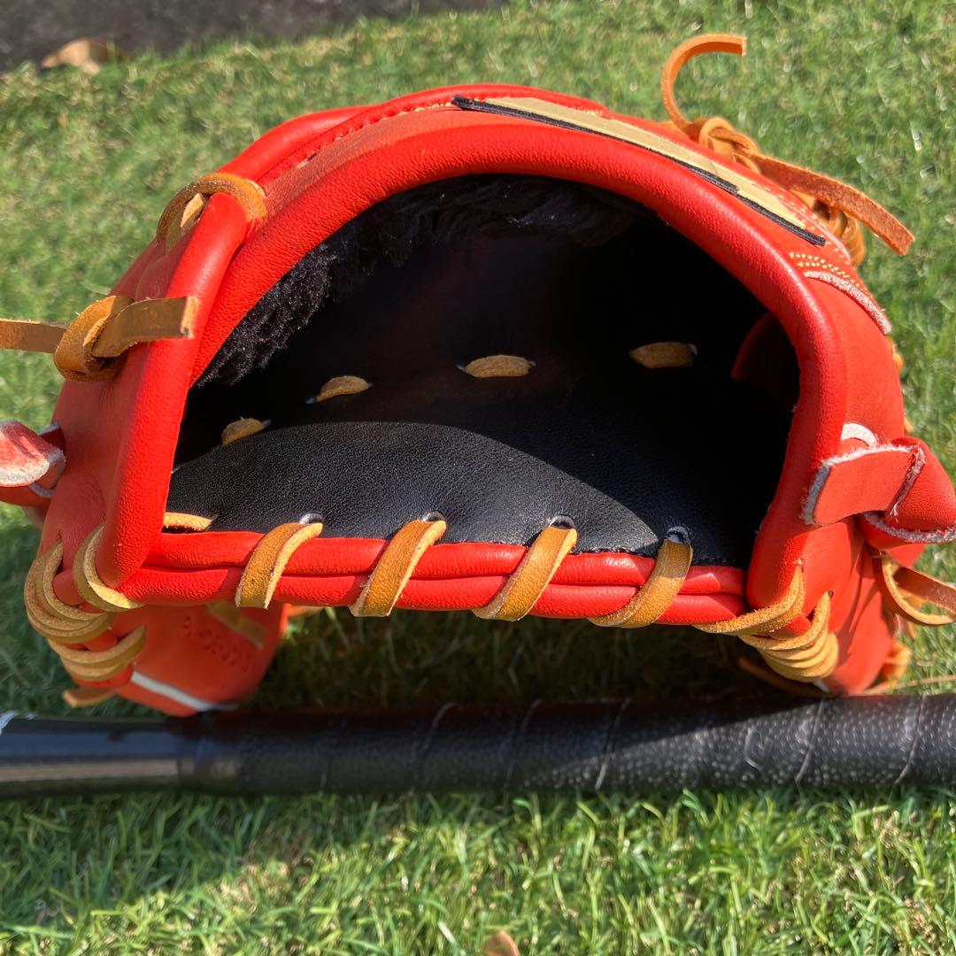 【美品】SSK proedge プロエッジ 軟式グローブ オレンジ 左手 内野用