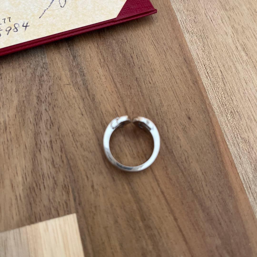 Cartier リング 2C ブークルセ K18WG ダイヤモンド 8号