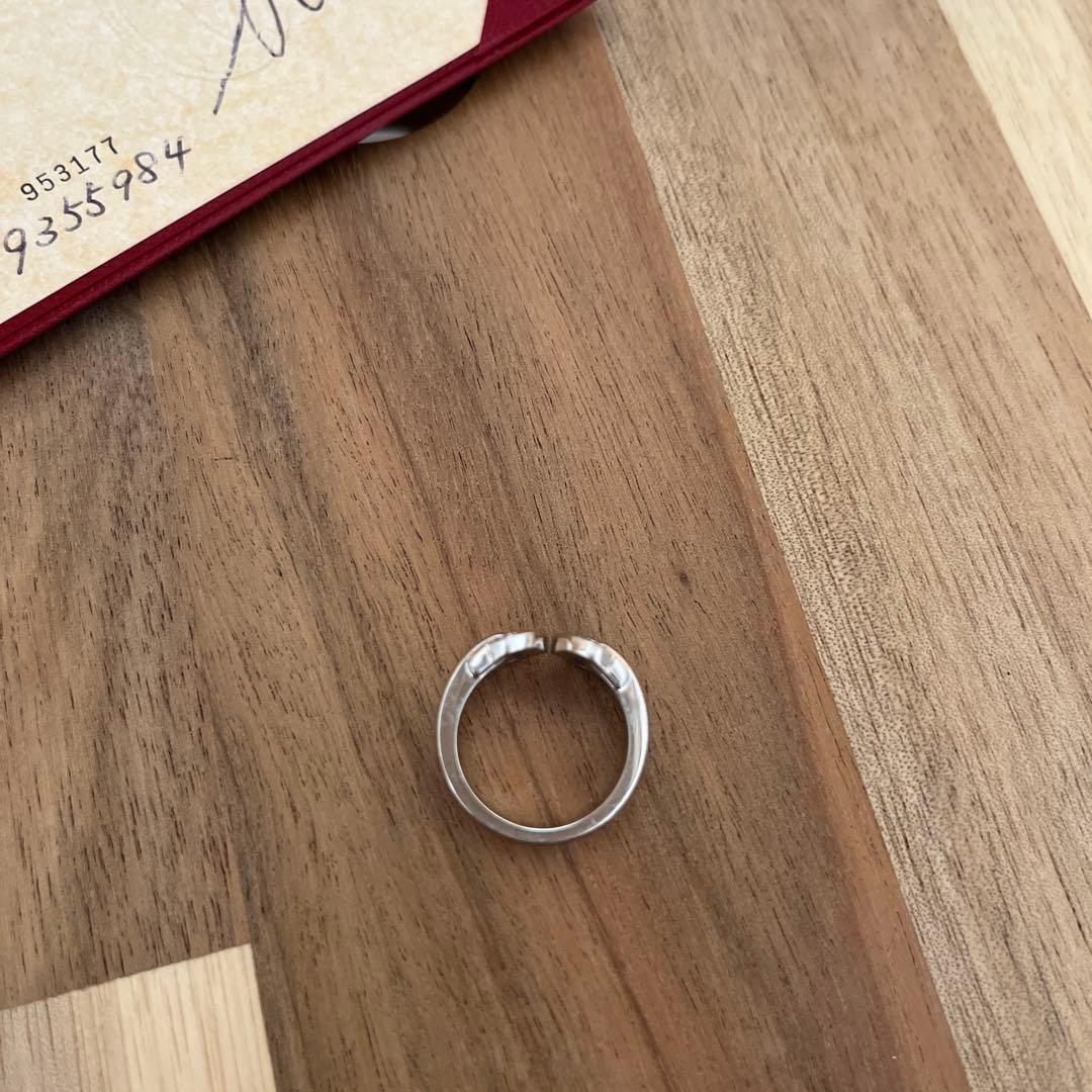 Cartier リング 2C ブークルセ K18WG ダイヤモンド 8号