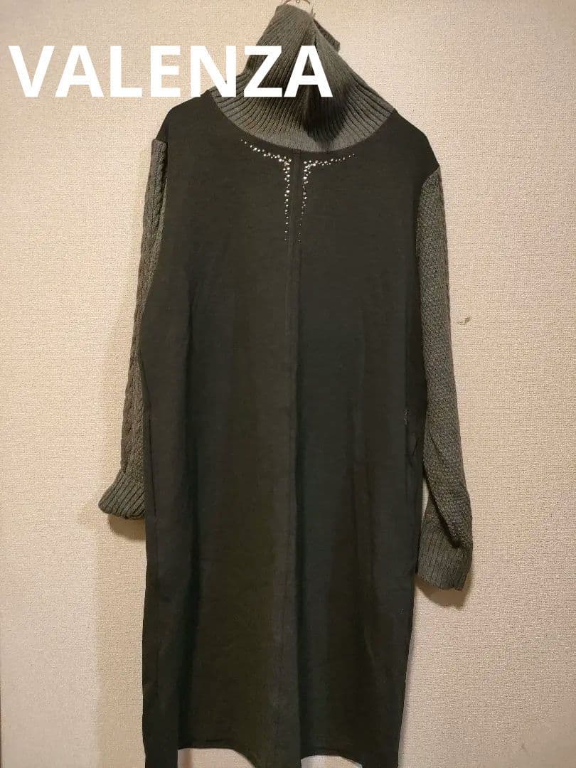1 超美品　VALENZA 　バレンザ　長袖　ニット　ワンピース　44