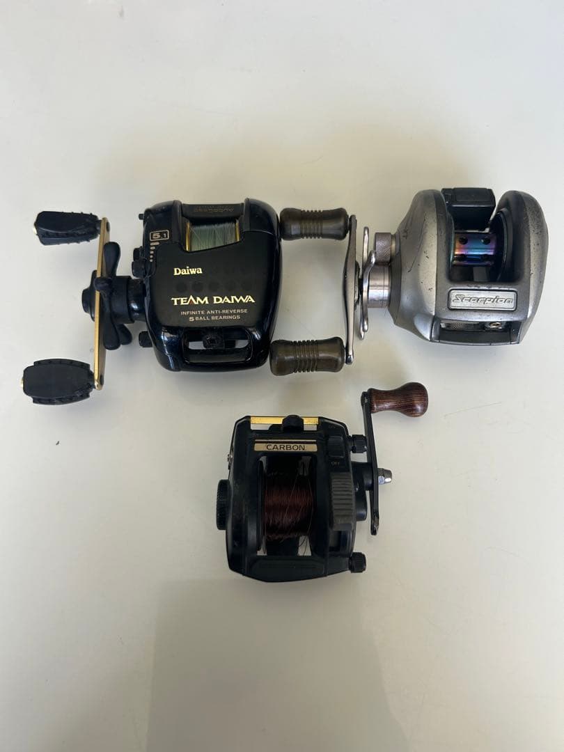 DaiwaとShimano のリール3台セット