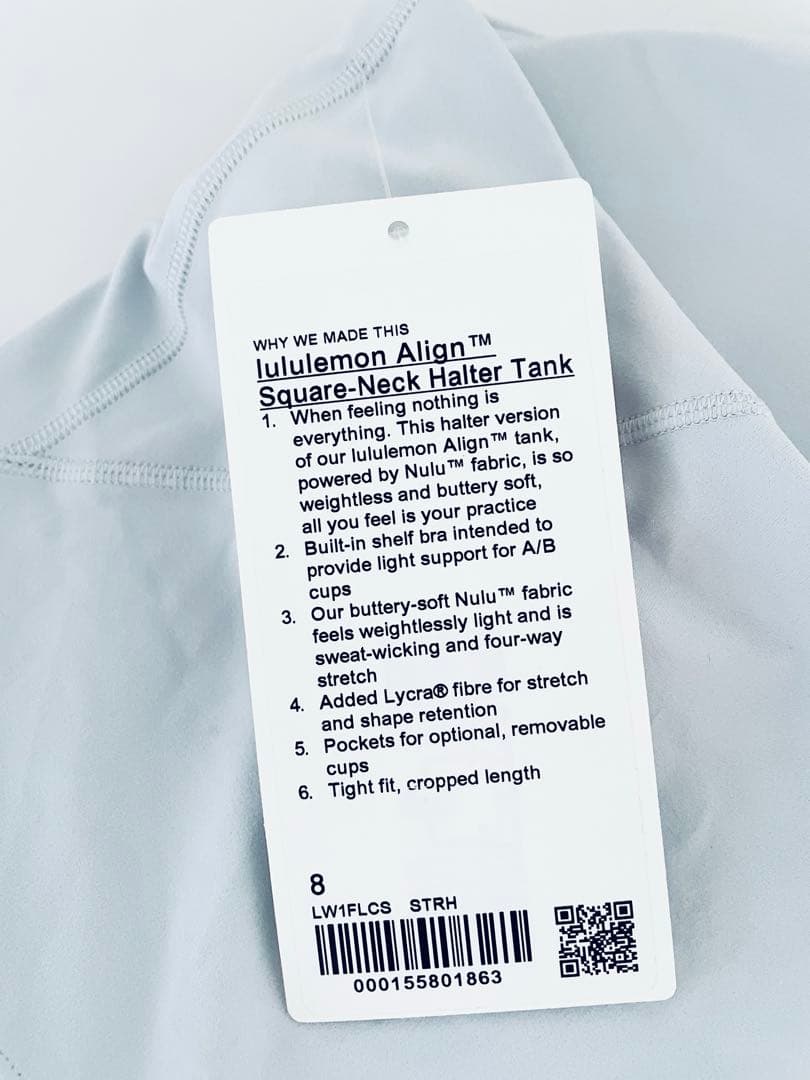 新品タグ付 lululemon Alein スクエアネックホルタータンクトップ８
