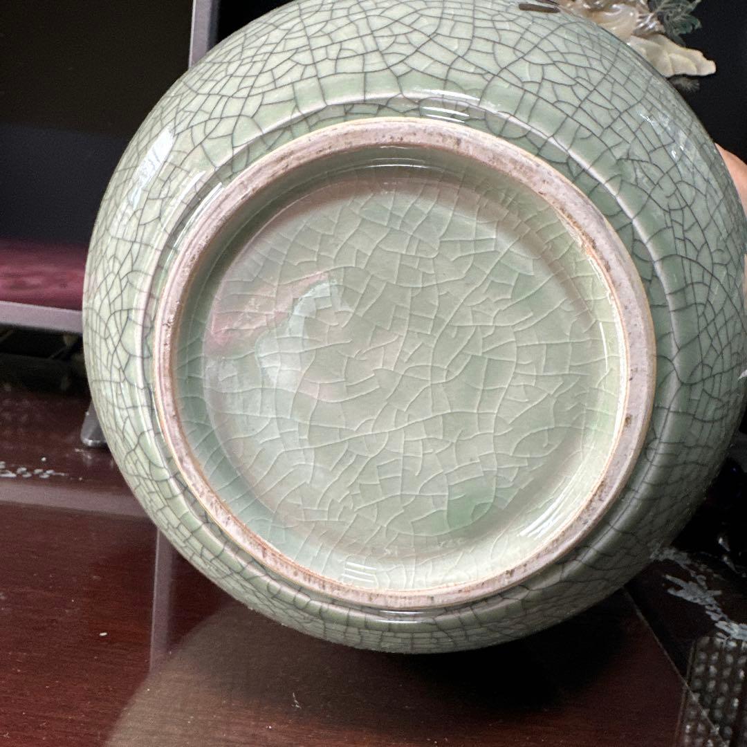 馬のデザインの骨董品　相馬焼 陶器の壺