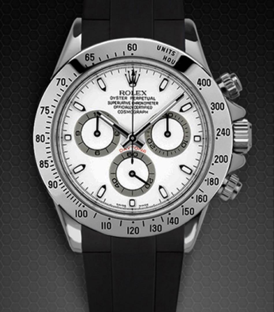 【スイス製】定価3.6万ROLEX デイトナ用 　RUBBER B 【尾錠付】