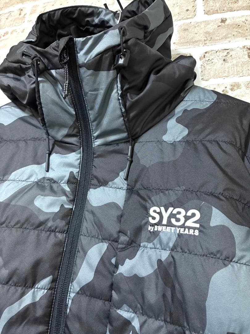 【早い者勝ち✨】SY32 メンズ 中綿 ジップパーカー S 迷彩柄 マルチカラー