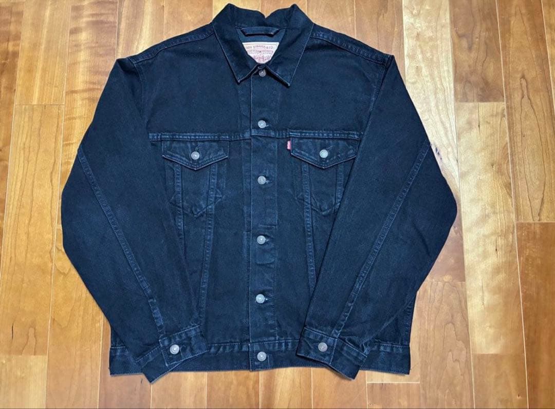 Levi’s70507後染めサルファブラックUSA製L漆黒バキバキコンディション