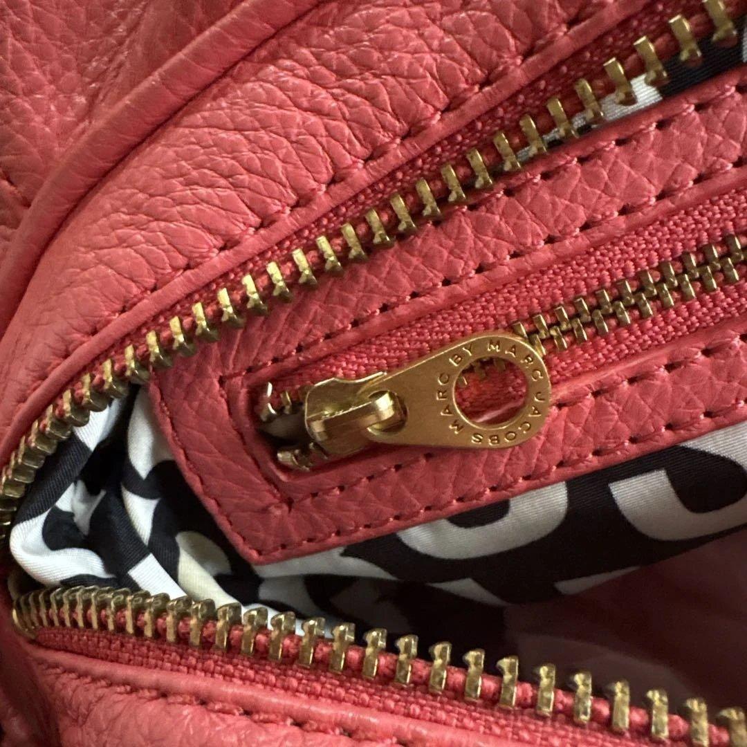 MARC BY MARC JACOBS バック シボ革2way コーラルオレンジ