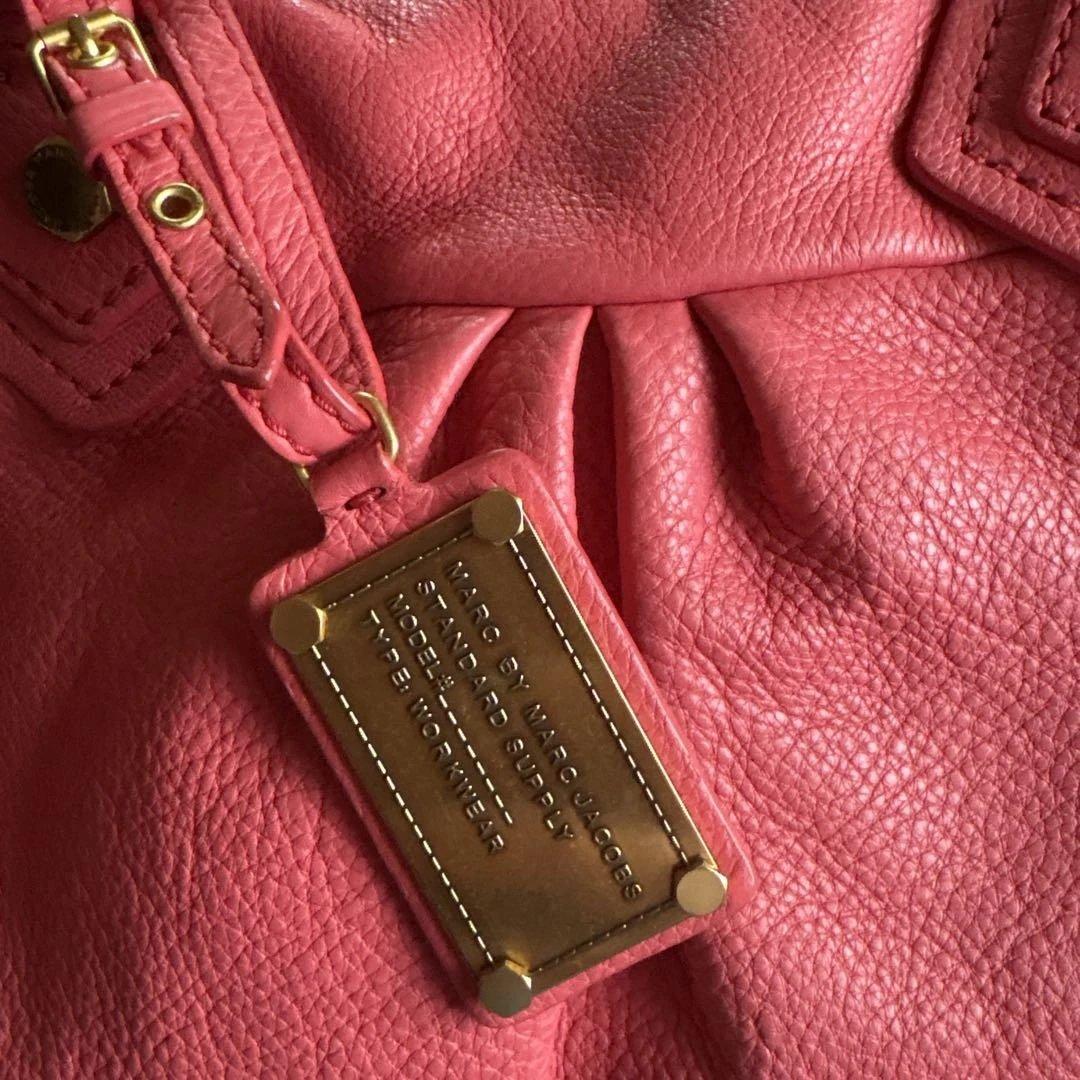 MARC BY MARC JACOBS バック シボ革2way コーラルオレンジ