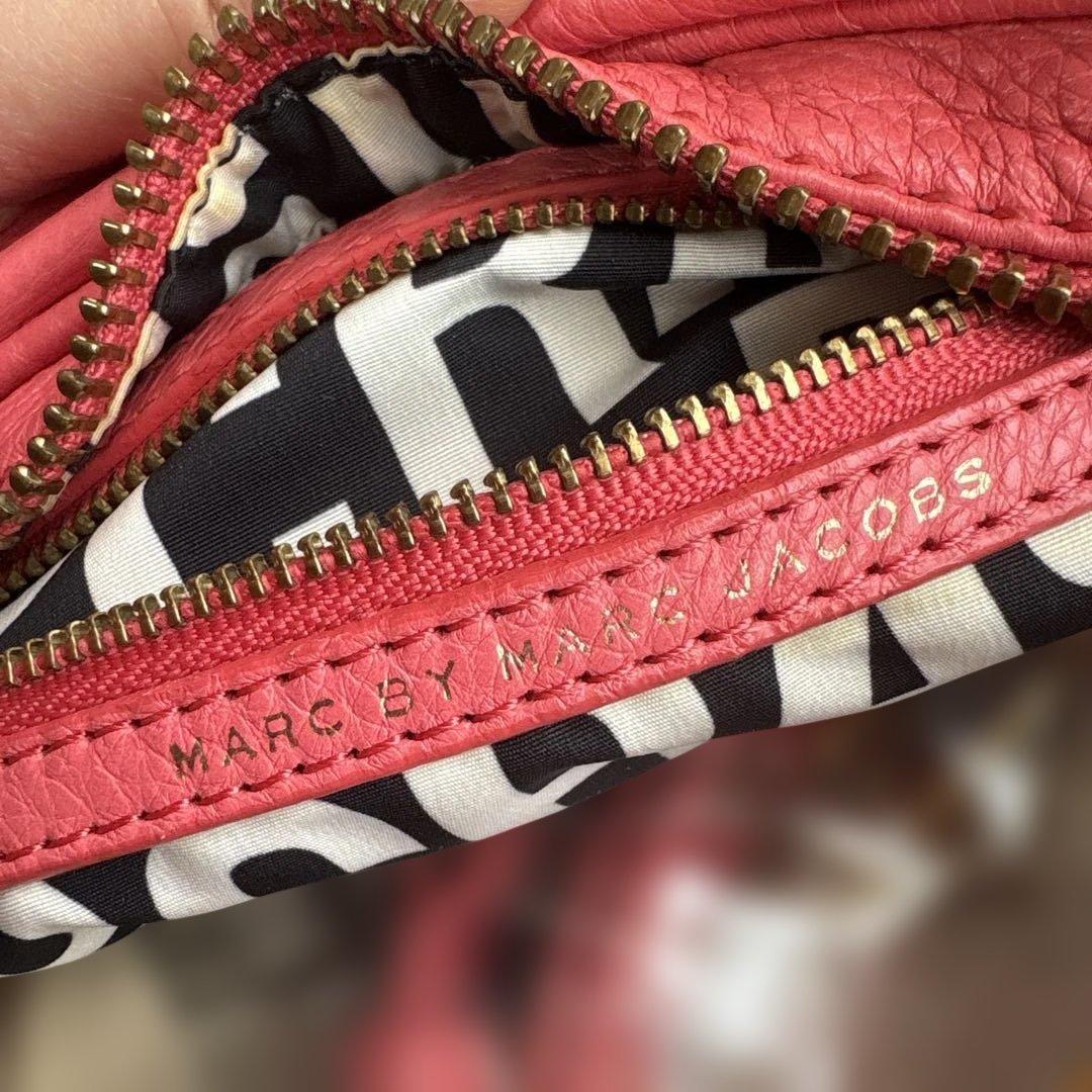 MARC BY MARC JACOBS バック シボ革2way コーラルオレンジ
