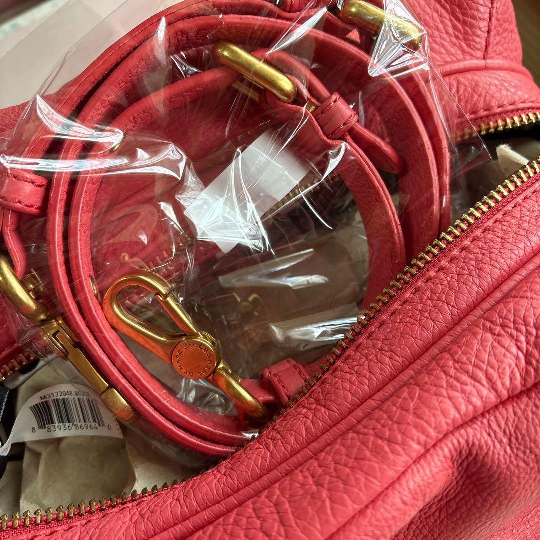 MARC BY MARC JACOBS バック シボ革2way コーラルオレンジ