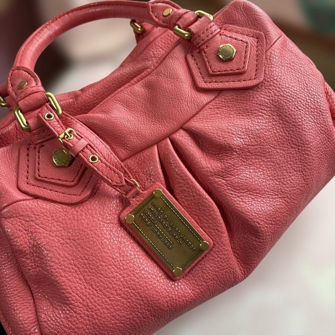 MARC BY MARC JACOBS バック シボ革2way コーラルオレンジ