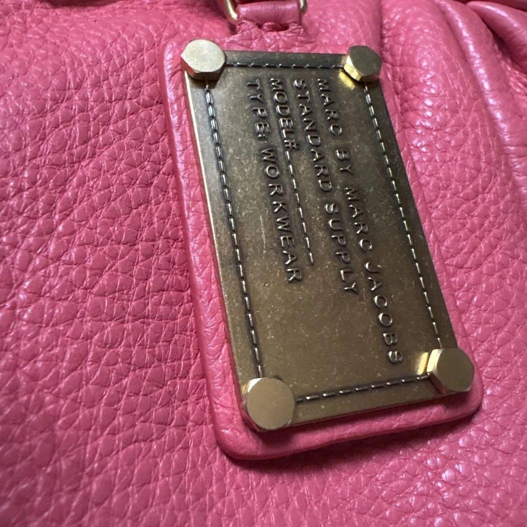 MARC BY MARC JACOBS バック シボ革2way コーラルオレンジ