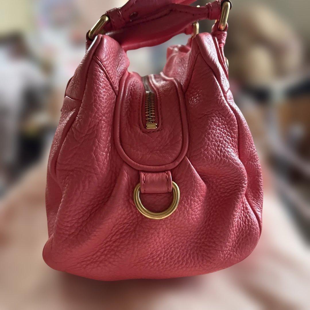 MARC BY MARC JACOBS バック シボ革2way コーラルオレンジ