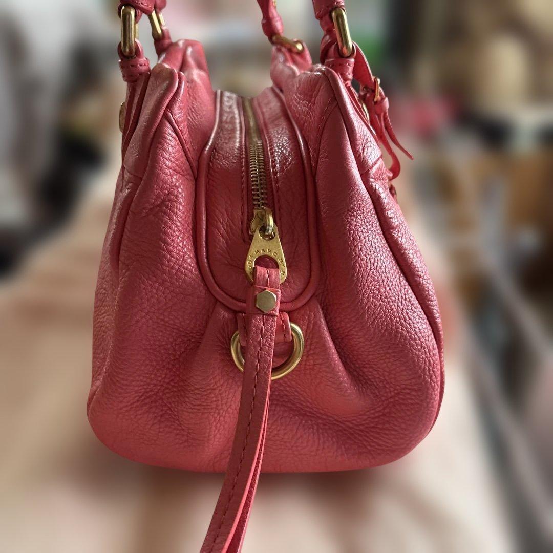 MARC BY MARC JACOBS バック シボ革2way コーラルオレンジ