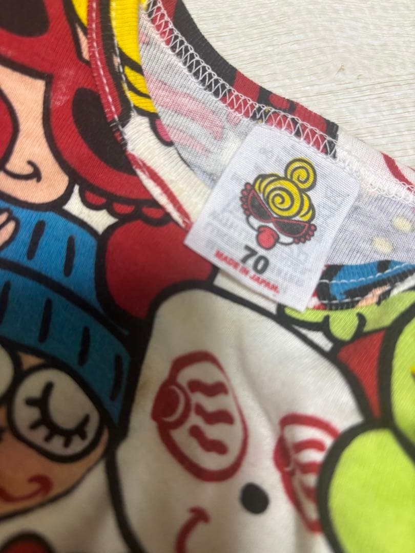 ヒスミニベビー　ロンパース帽子セット 70