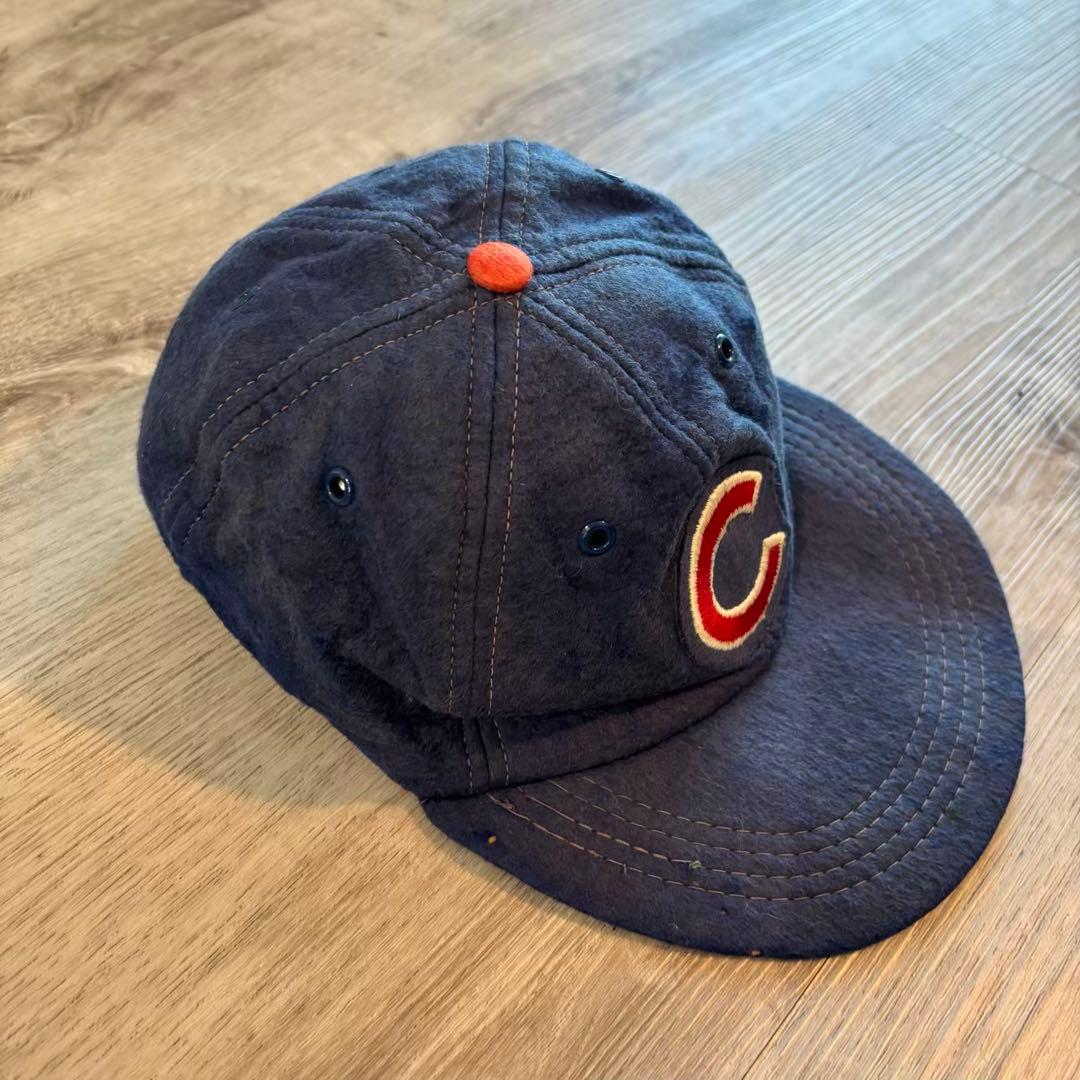 【MLB】80s USA製 カブス レザーSWB 古着CAP#497