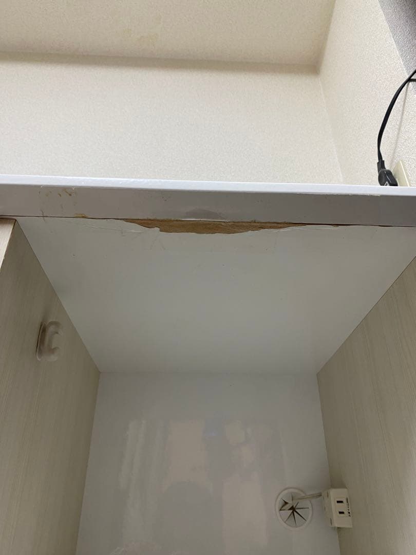 ホワイト食器棚 引き出し付き　カップボード