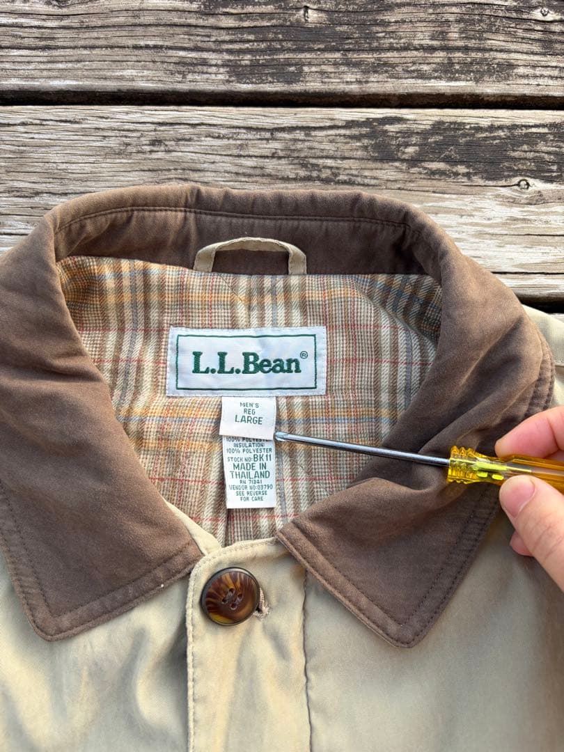 90s L.L.bean フィールドコート ダブルジップ L ベージュ