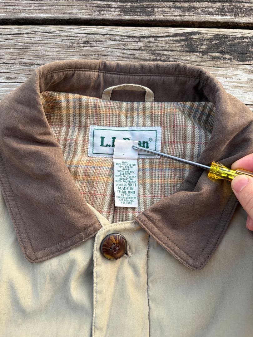 90s L.L.bean フィールドコート ダブルジップ L ベージュ