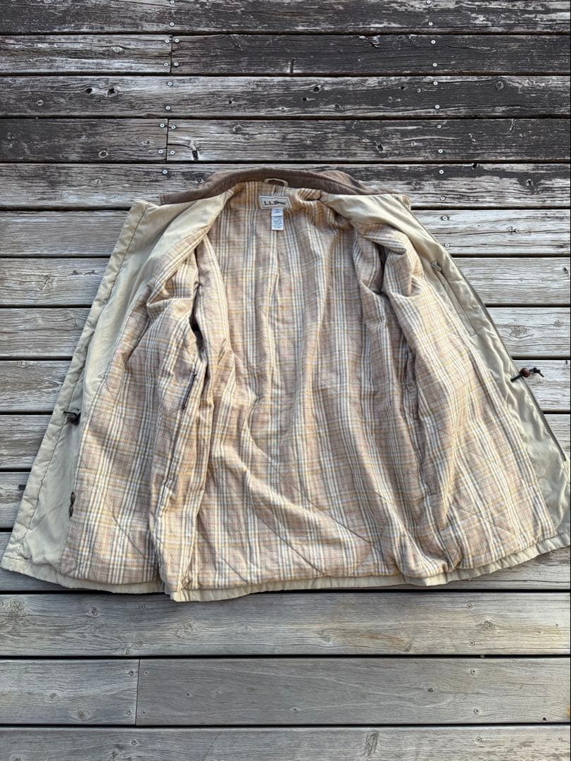 90s L.L.bean フィールドコート ダブルジップ L ベージュ