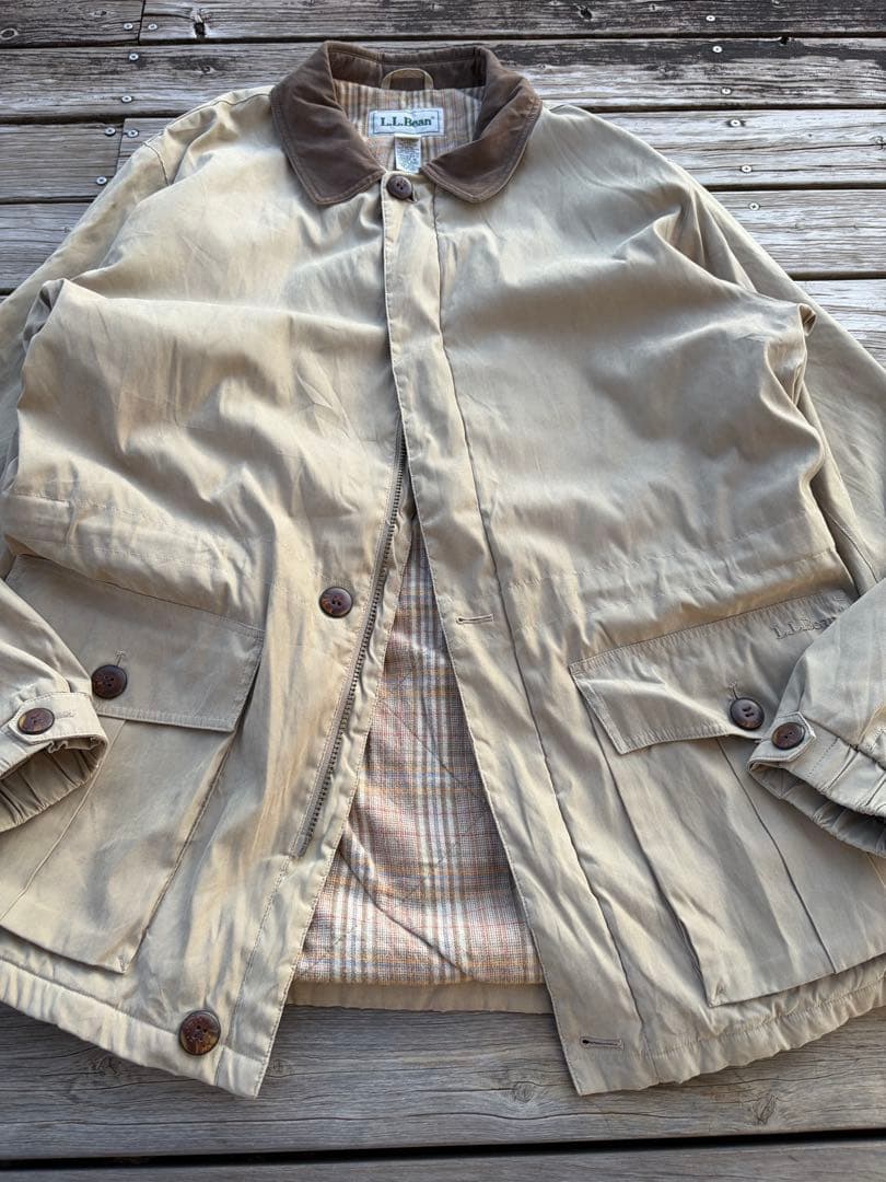 90s L.L.bean フィールドコート ダブルジップ L ベージュ