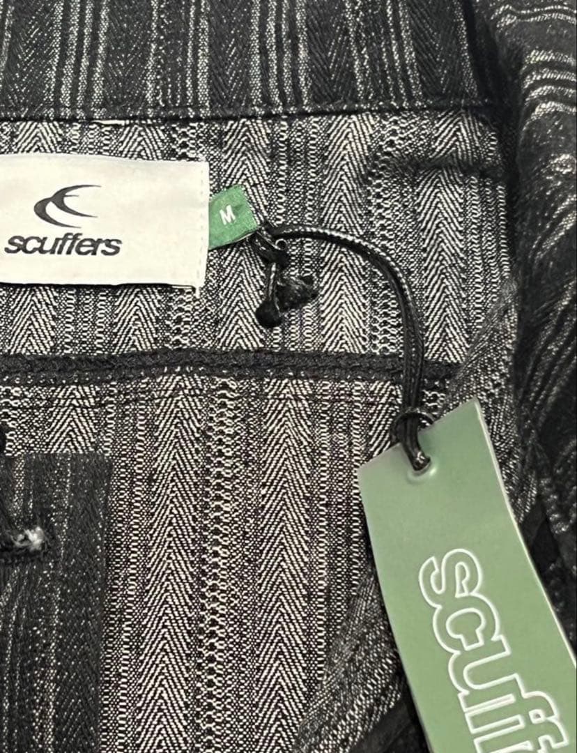 Scuffers ストライプ クロップドデニムジャケット