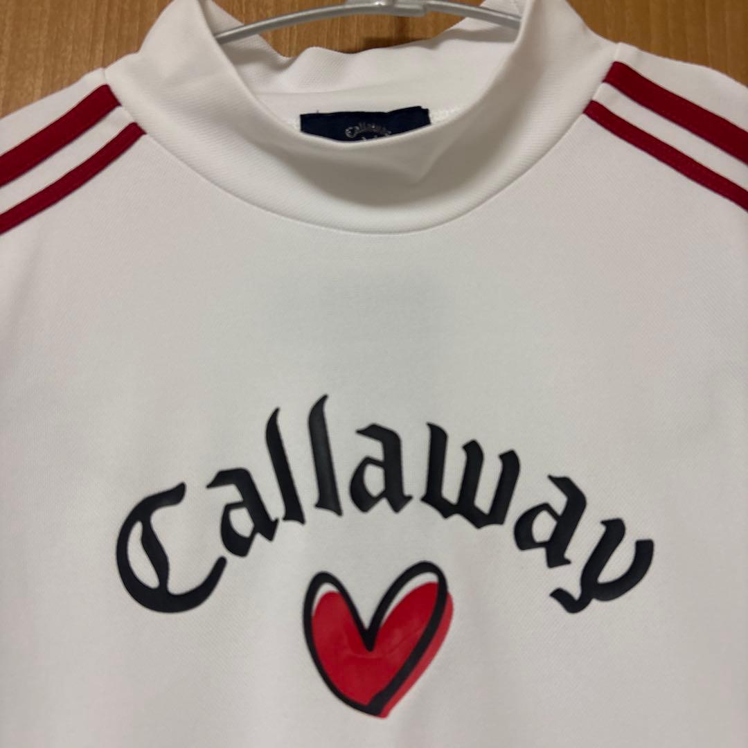 新品未使用LoveCallawayモックネック半袖シャツL白ラブキャロウェイ