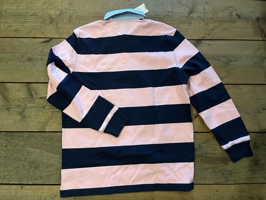 新品未使用 Polo Ralph Lauren ラガーシャツ ピンク/ネイビー
