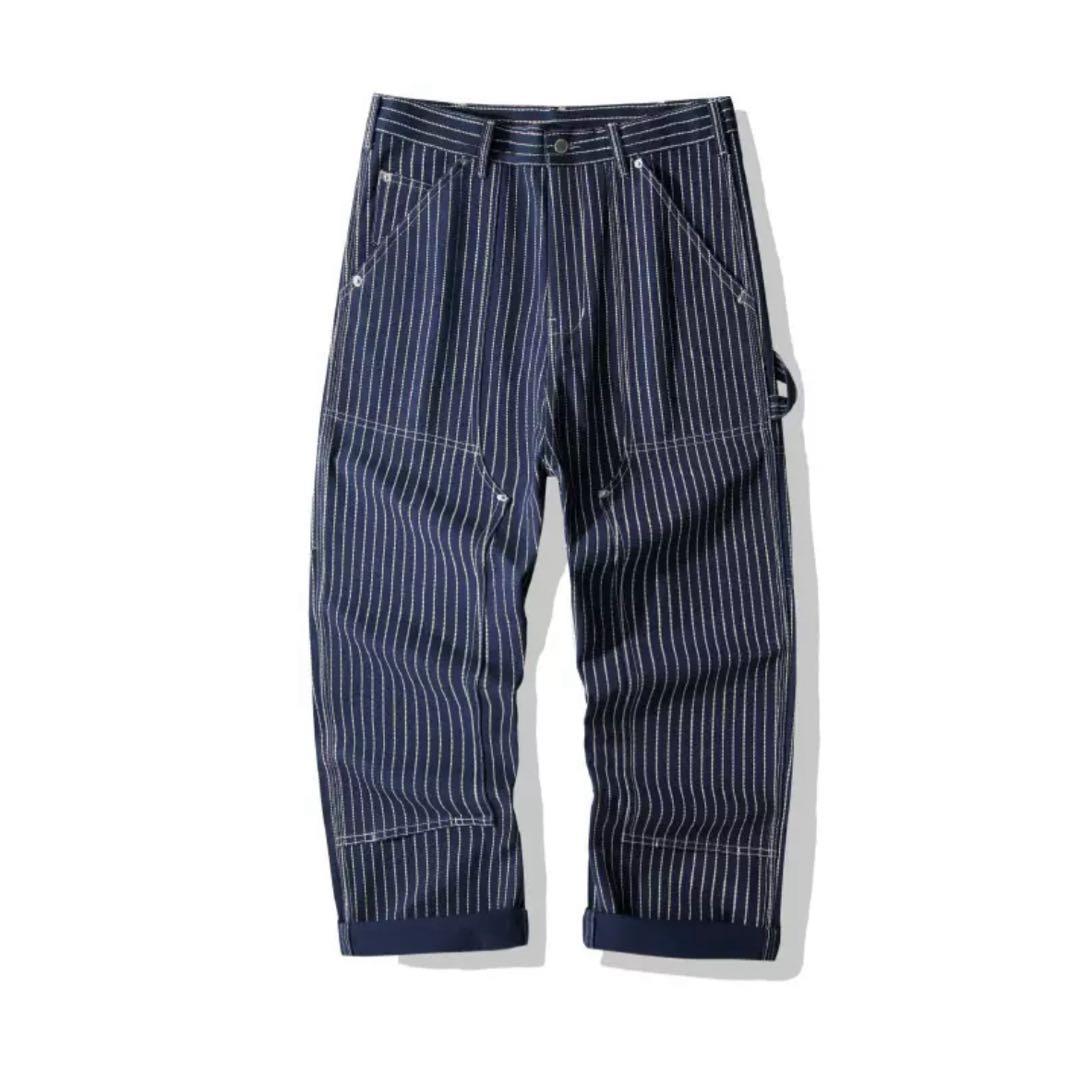 【typeＤ-XL】 ウォバッシュ　ストライプ　デニム　パンツ　ヒッコリー