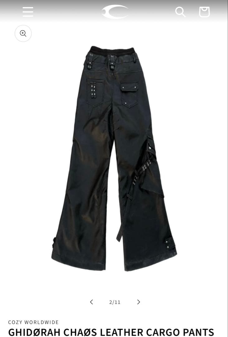 パンツ cozy worldwide LEATHER CARGO PANTS
