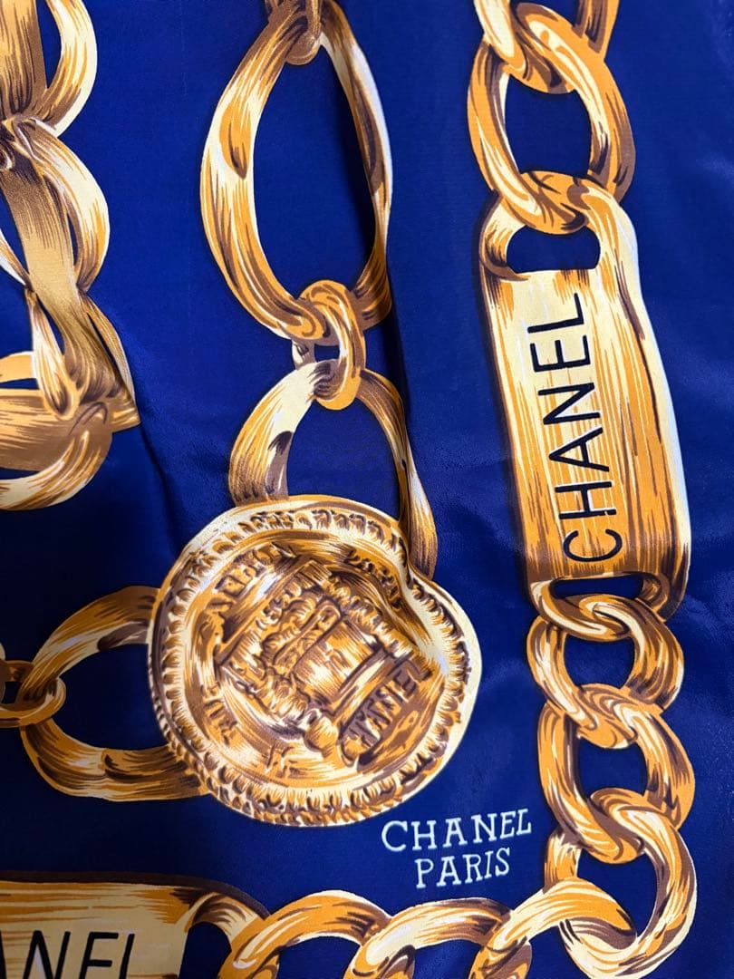 CHANEL スカーフ チェーン柄