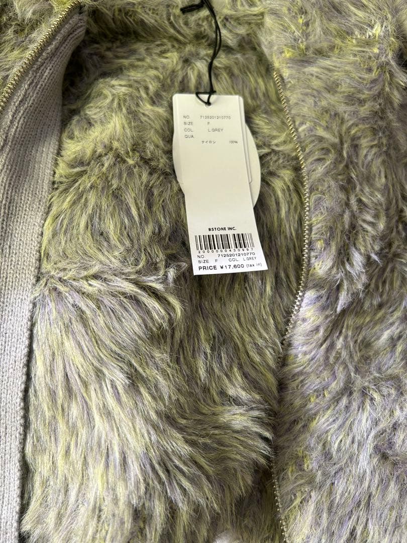 FUR KNIT ZIP HOODIE エルチェレ