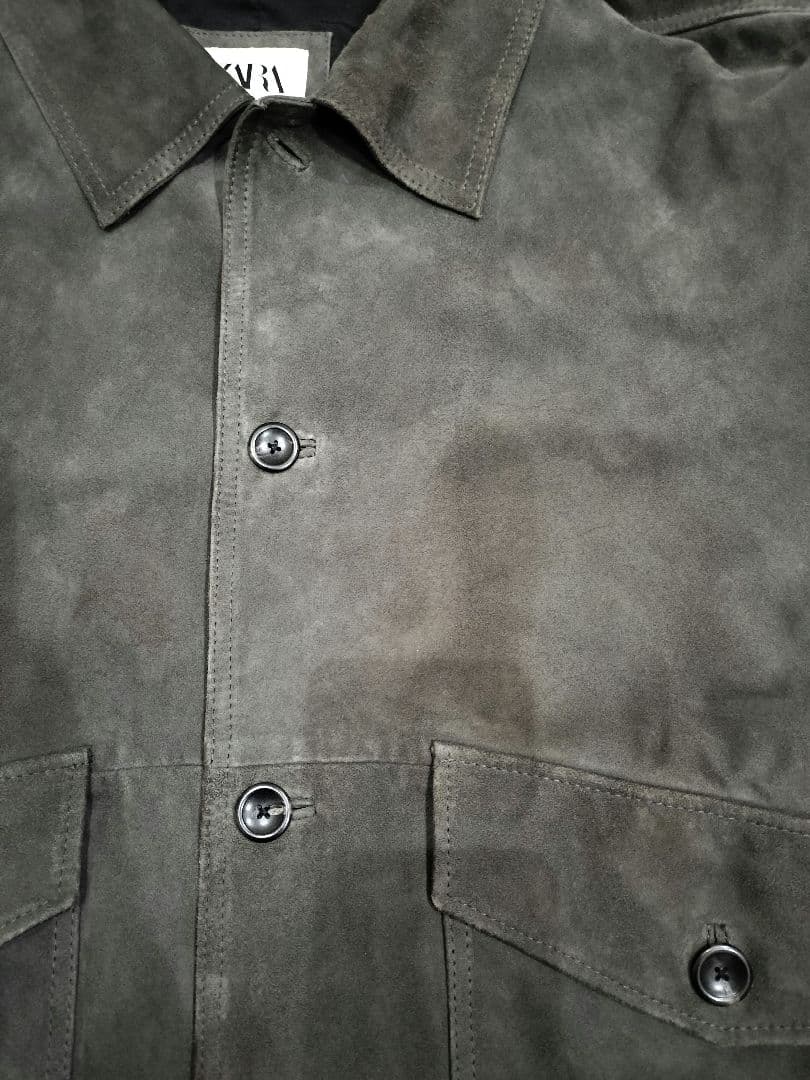 ZARA スエード ジャケット ブルゾン XL グレー