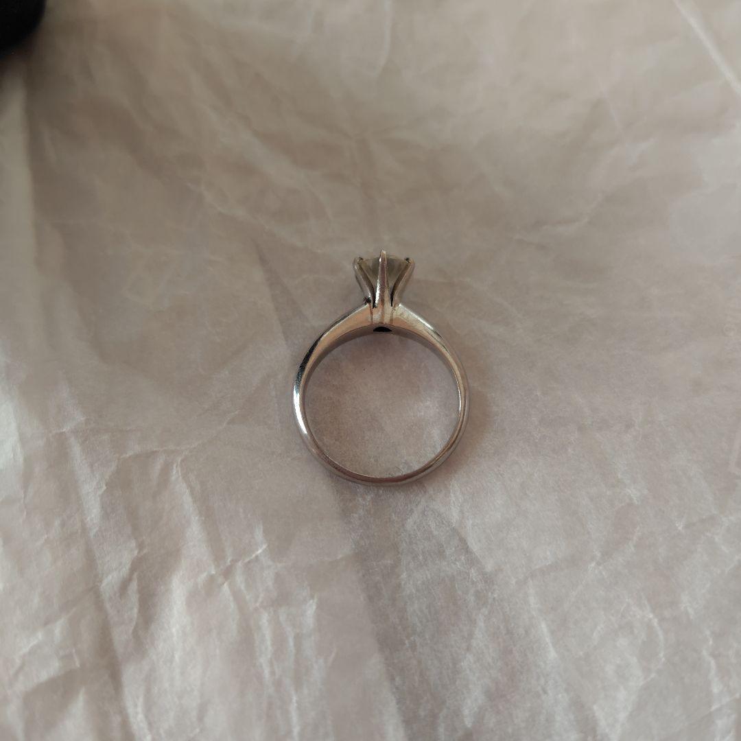 ソリティアプラチナダイヤモンドリング　Pt刻印　美品♡
