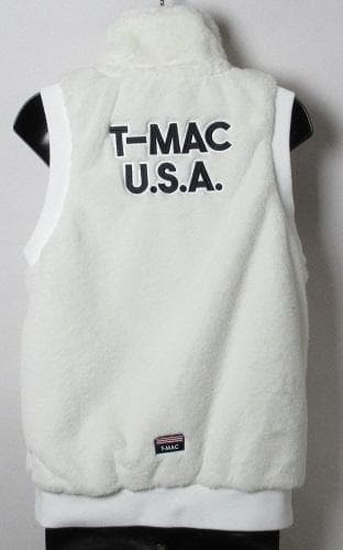 新品 T-MACゴルフ　フルジップ ボアベスト/レディス/M(42)/サンプル品