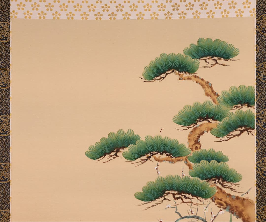 【真作】日本画 国井幸雪 「菅公(菅原道真公)」絹本 掛軸 二重箱 CM154