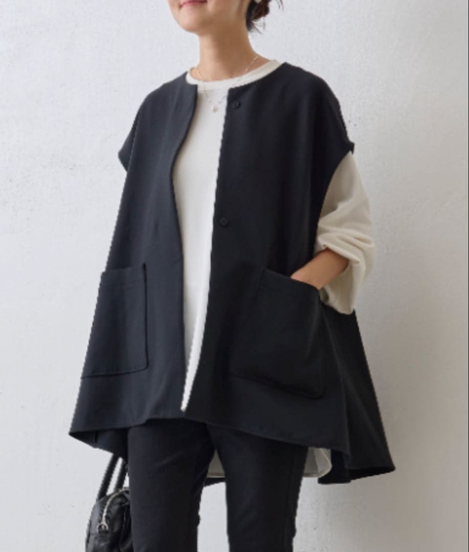 【新品・未使用】BEARDSLEY ポケットジレ　黒　FREE