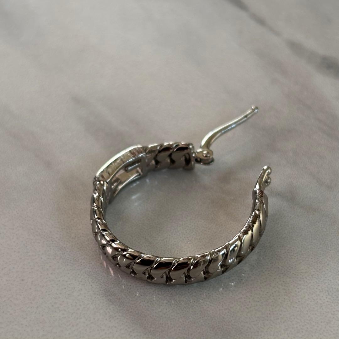✨FENDI フェンディ　バゲット ピアス シルバー 片耳