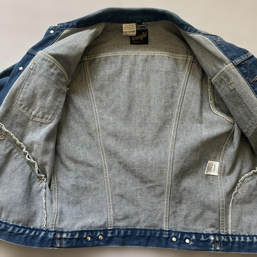 Wrangler デニムジャケット124MJ 色落ち良好 ヴィンテージ風　M