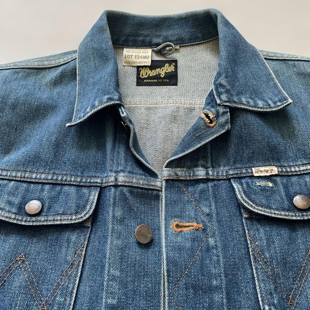 Wrangler デニムジャケット124MJ 色落ち良好 ヴィンテージ風　M