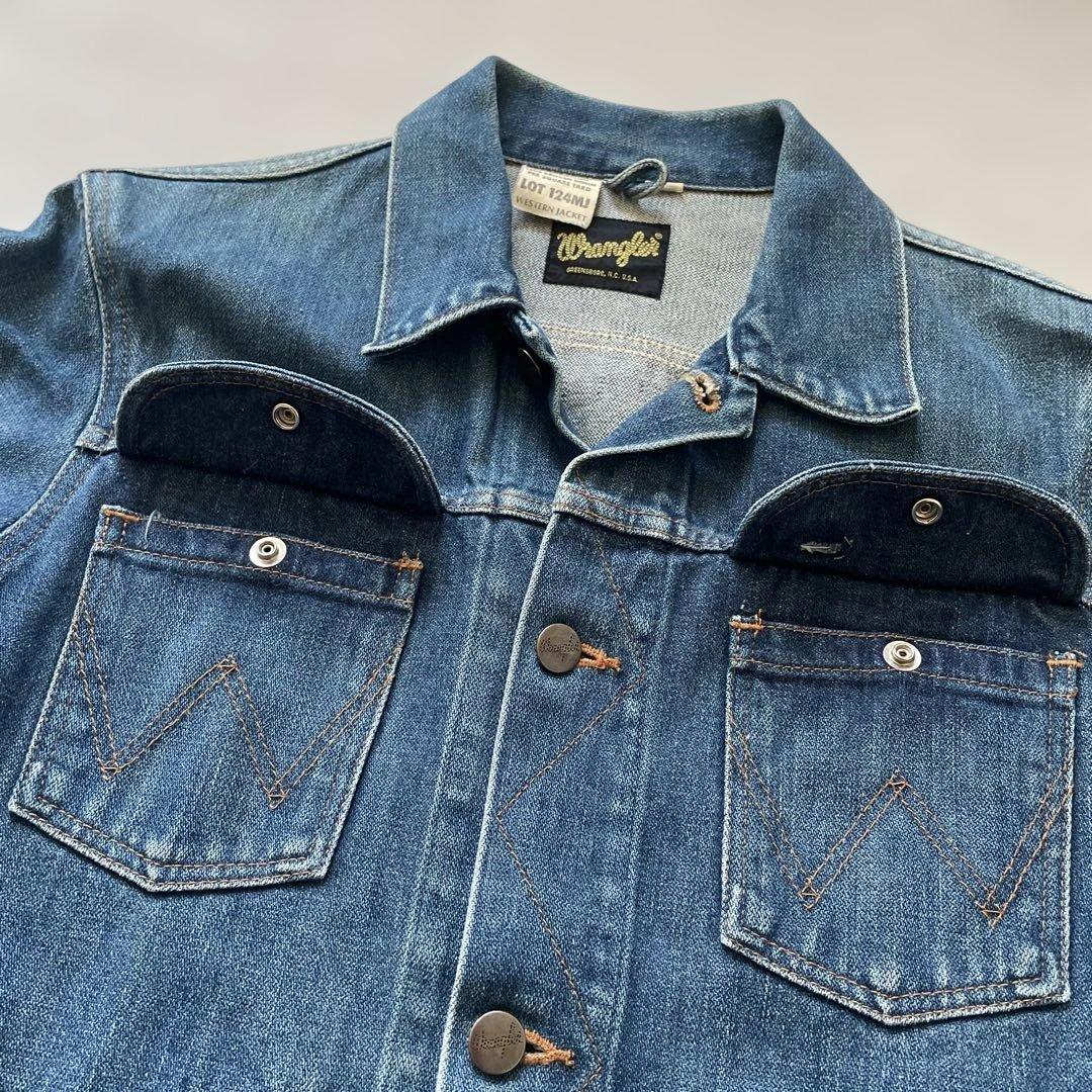 Wrangler デニムジャケット124MJ 色落ち良好 ヴィンテージ風　M