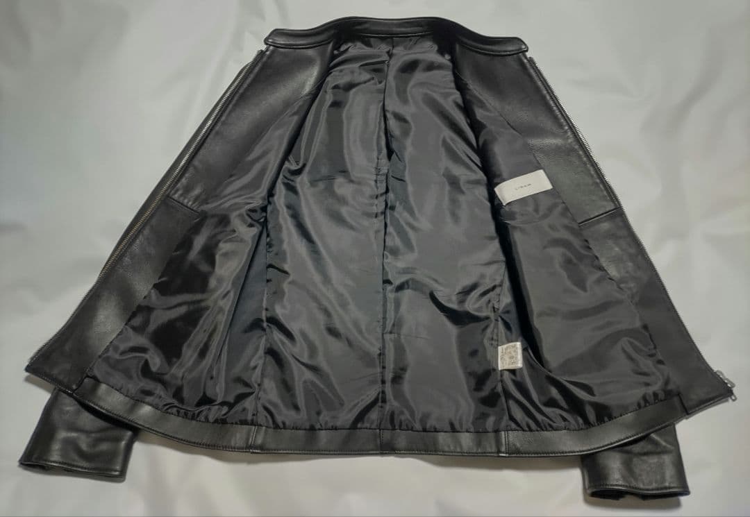 美品 LIDNM レザー シングルライダース ジャケット 羊革