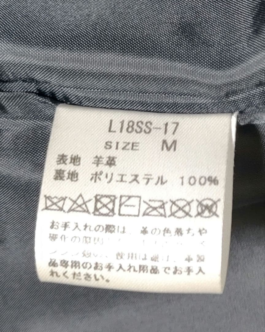 美品 LIDNM レザー シングルライダース ジャケット 羊革