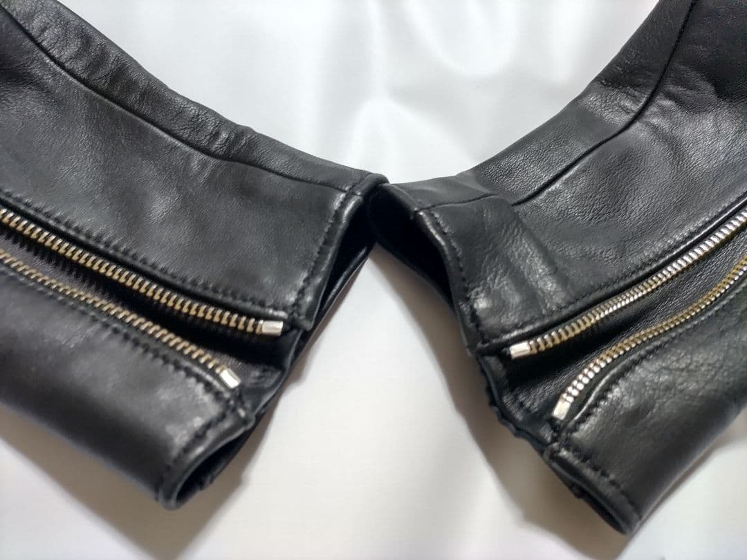 美品 LIDNM レザー シングルライダース ジャケット 羊革