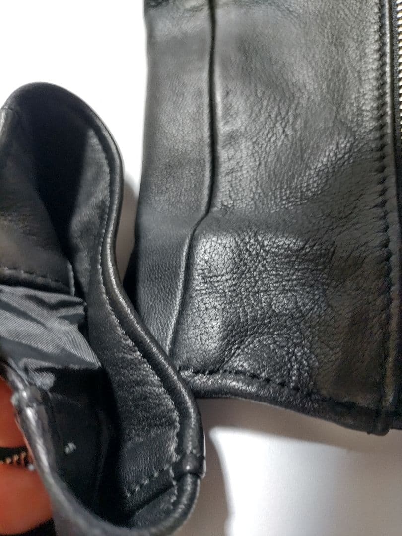 美品 LIDNM レザー シングルライダース ジャケット 羊革