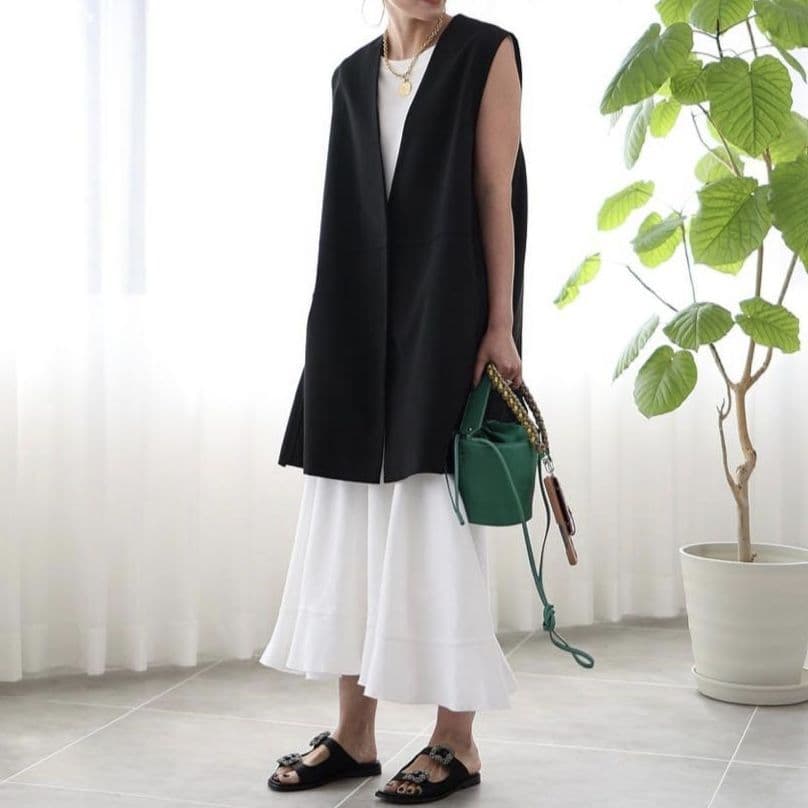 新品　ジプソフィア　ロングジレ　ネイビーGypsohila