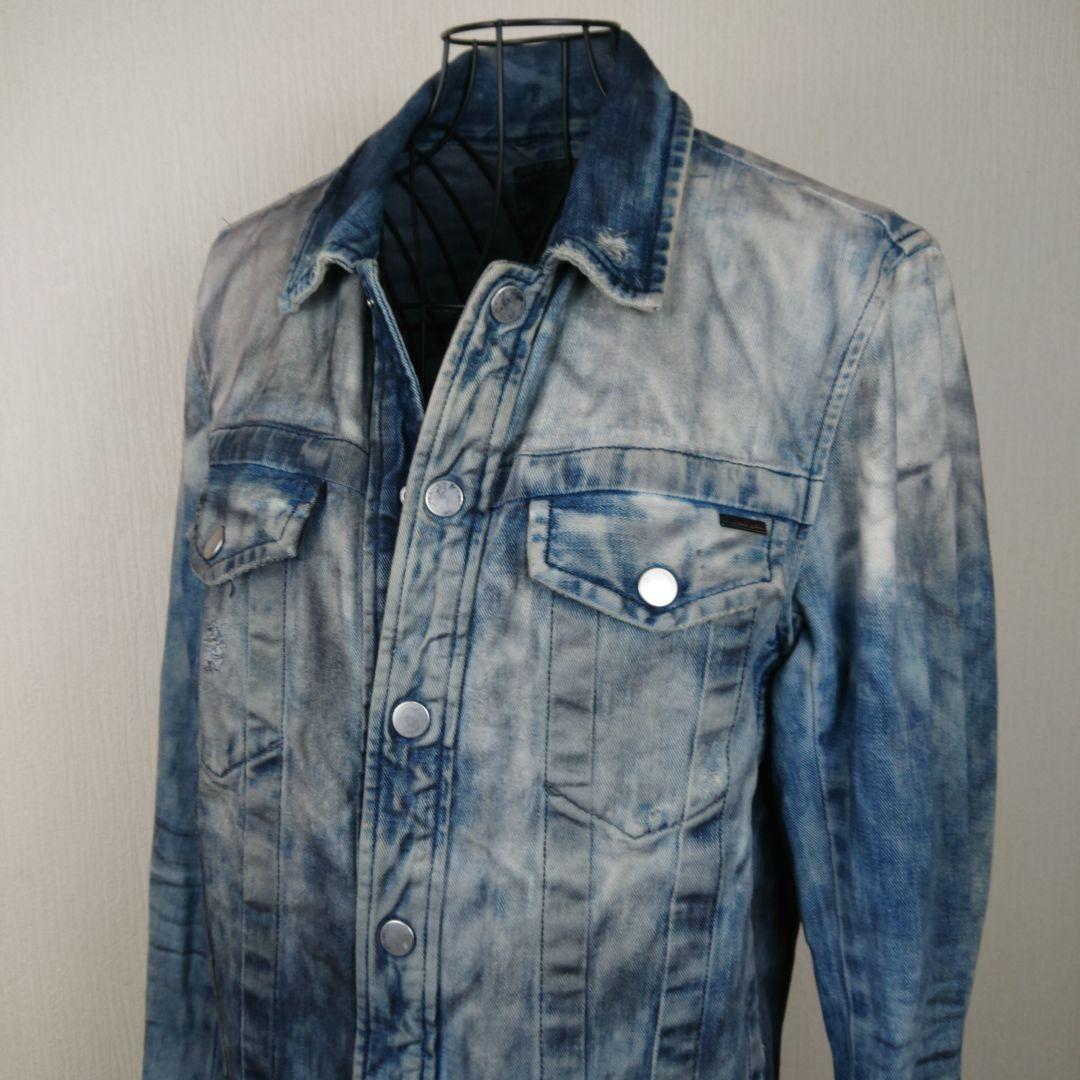 ★ Diesel ★ ディーゼル メンズ 長袖デニムジャケット ダメージ加工