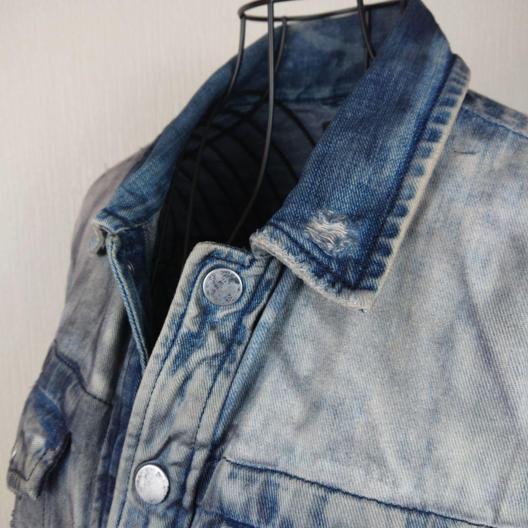 ★ Diesel ★ ディーゼル メンズ 長袖デニムジャケット ダメージ加工