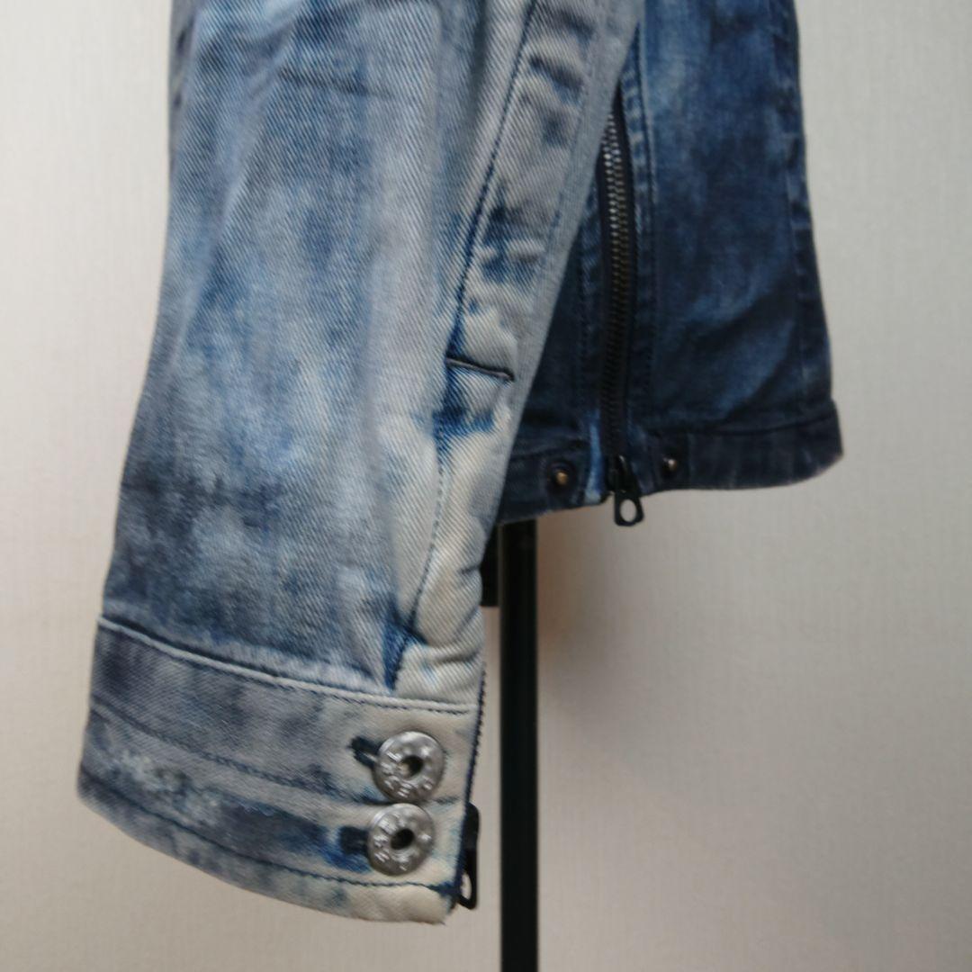 ★ Diesel ★ ディーゼル メンズ 長袖デニムジャケット ダメージ加工