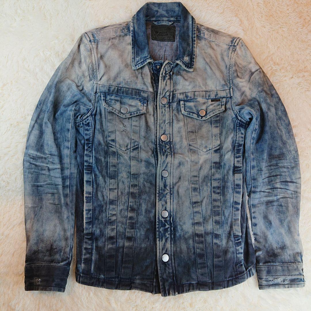 ★ Diesel ★ ディーゼル メンズ 長袖デニムジャケット ダメージ加工